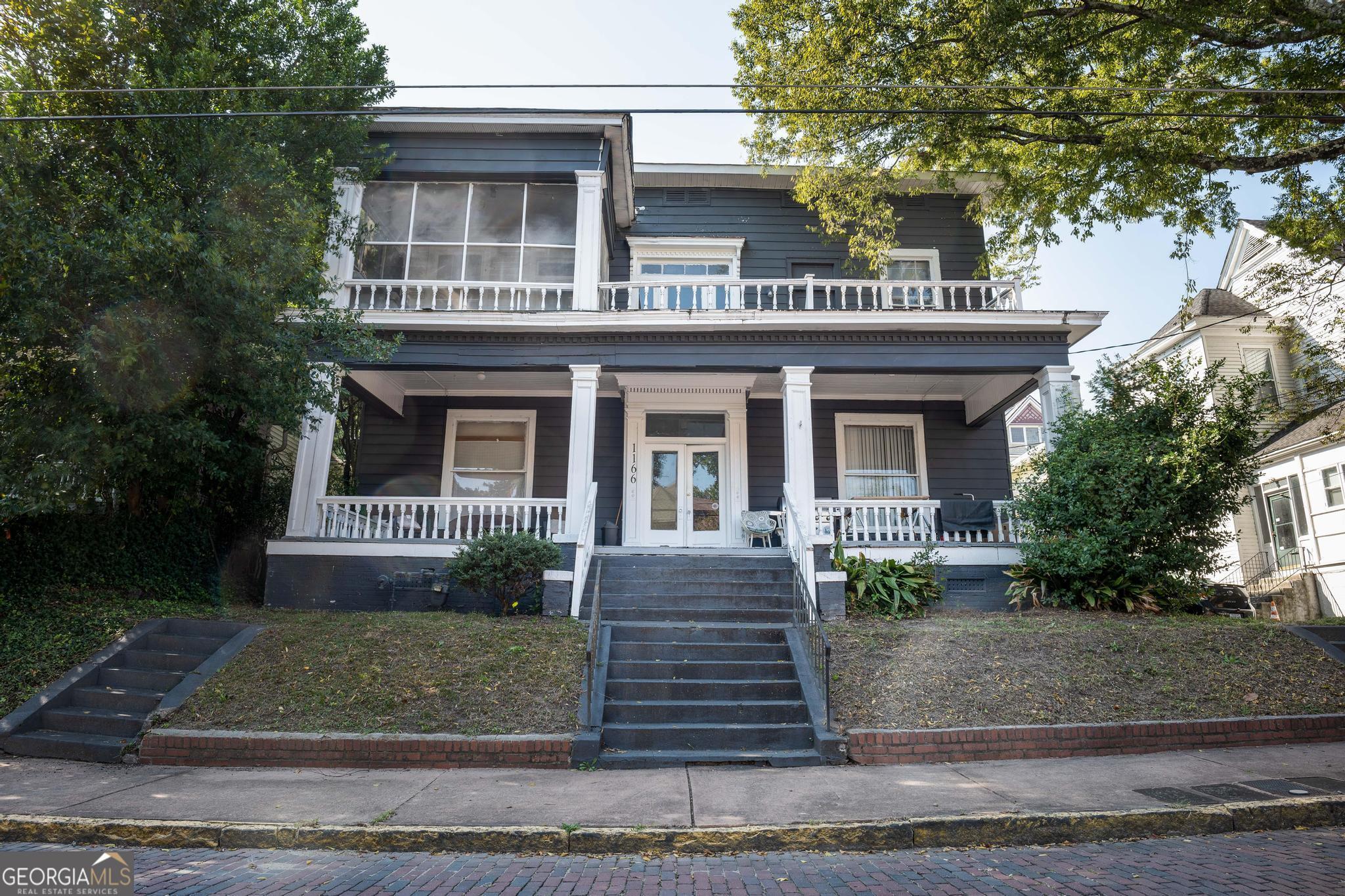 a front view of a house