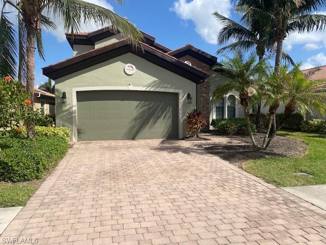 View of front facade with a garage