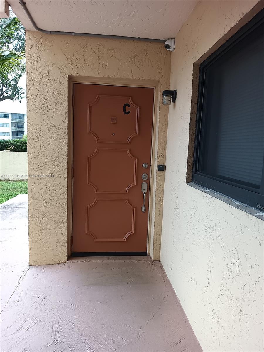 a view of front door