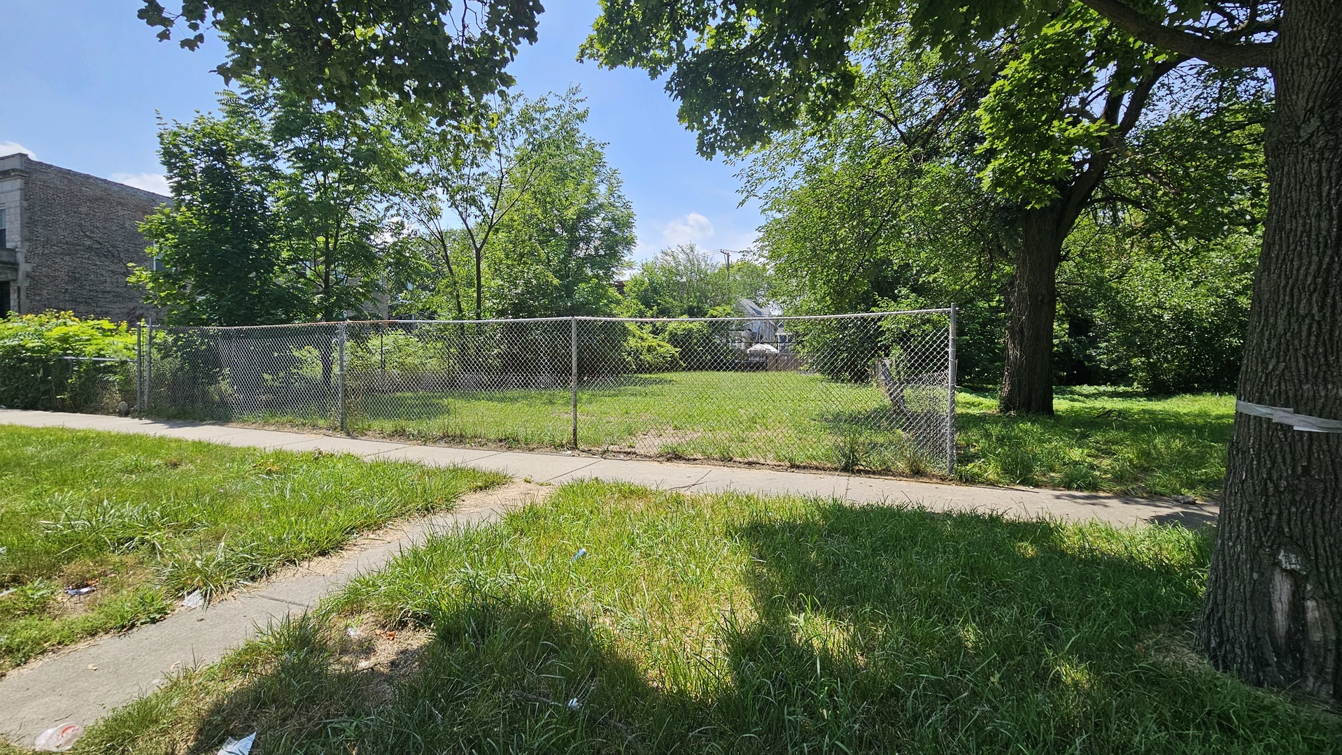 a view of a backyard with a garden