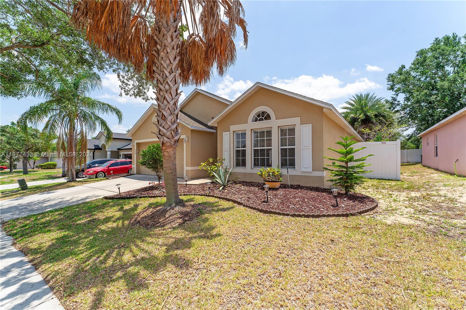 a front view of a house with entertaining space