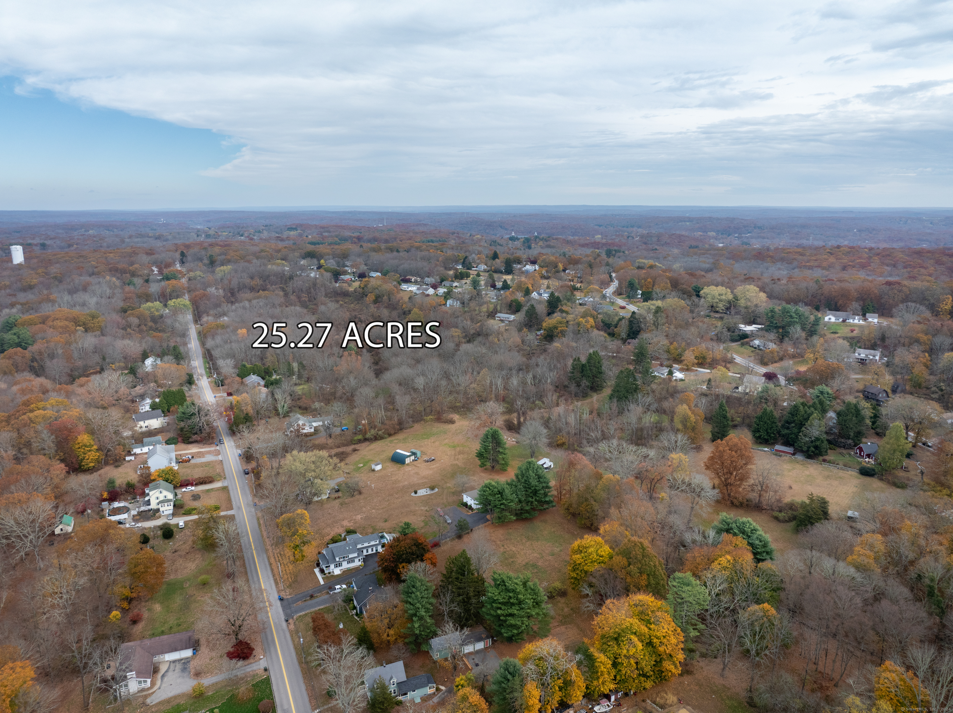 an aerial view of multiple house