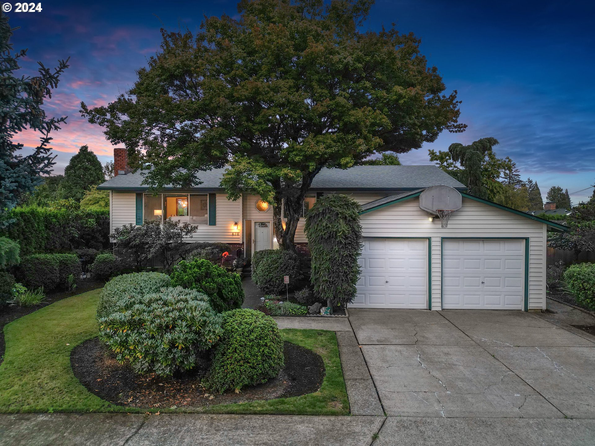 front view of a house and a yard