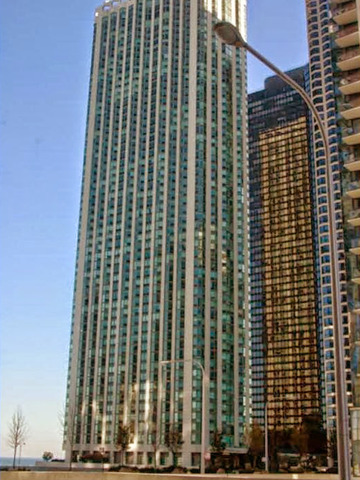 a view of a tall building