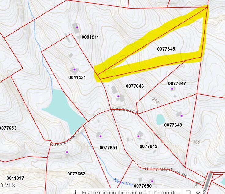 Map of Haley Meadows Parcel