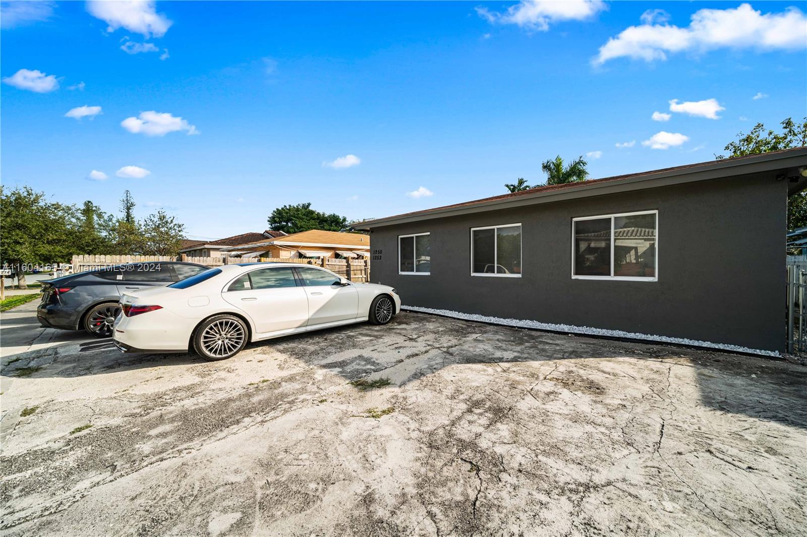 a view of a car garage