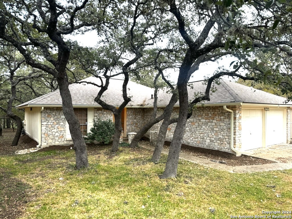 a view of outdoor space with garden