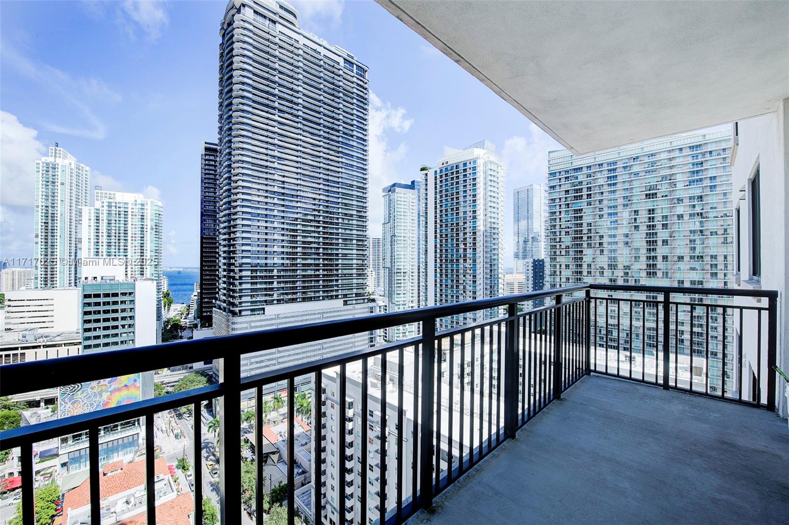 a view of balcony with city view