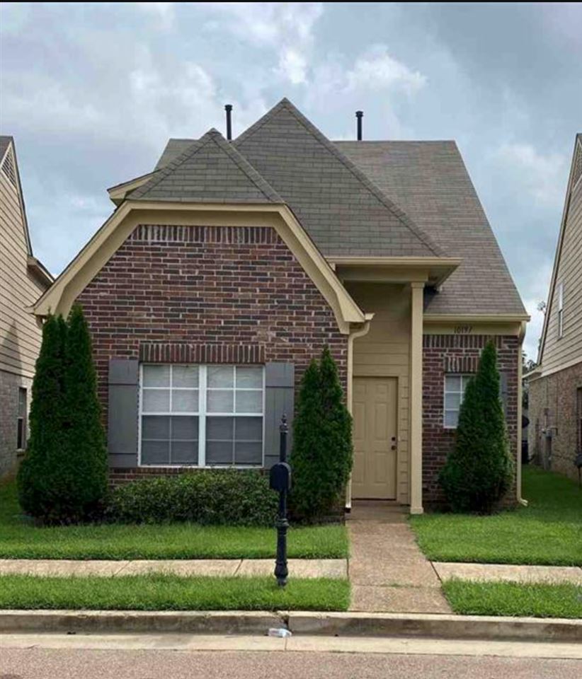 a front view of a house