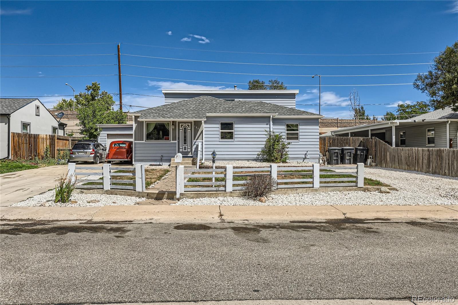 a view of a house with a patio