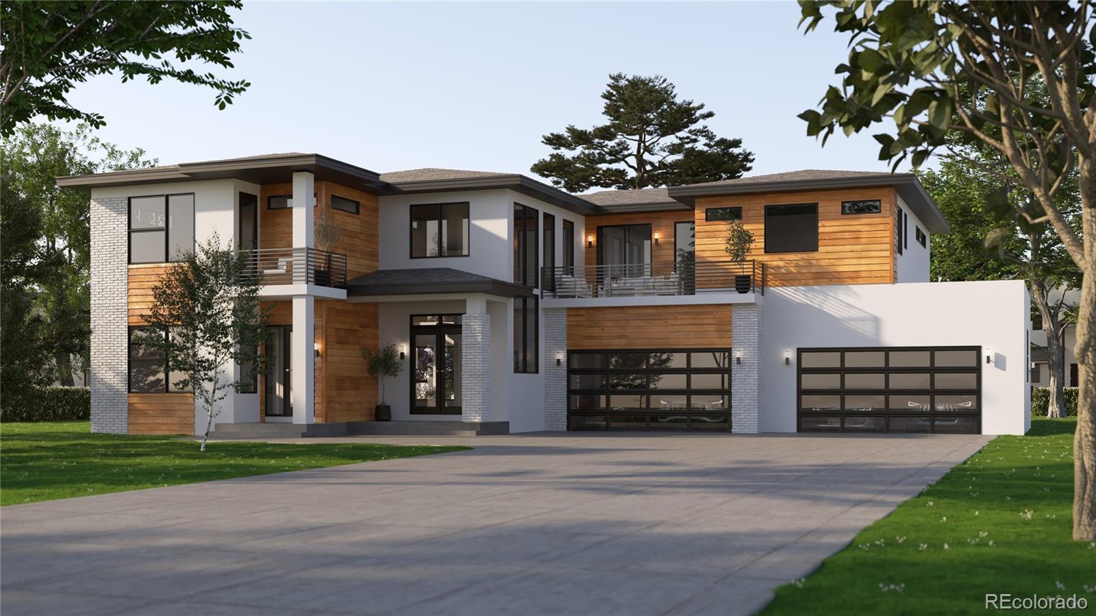 front view of a house with a street