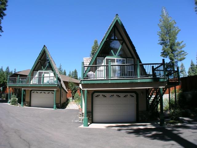 a front view of a house with a garage