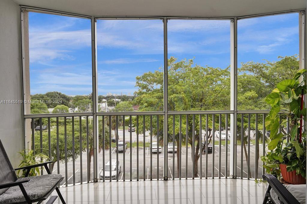 a view of a balcony