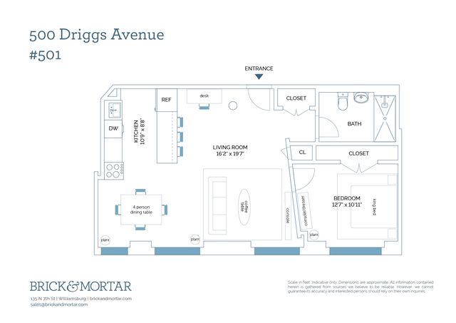 $5,800 | 500 Driggs Avenue, Unit 501 | Williamsburg