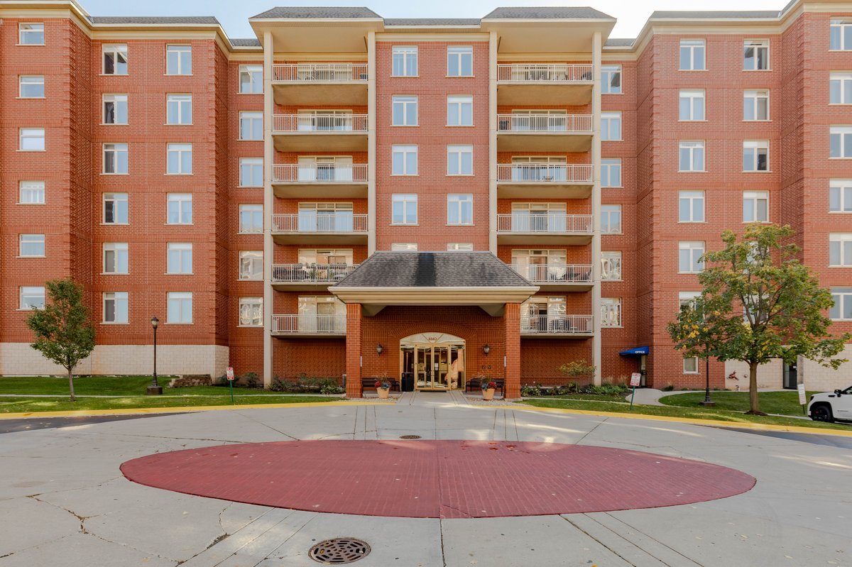 a front view of a building