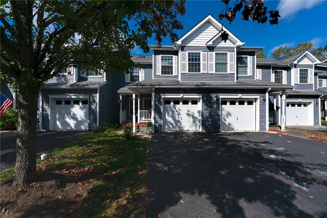 View of front facade with a garage