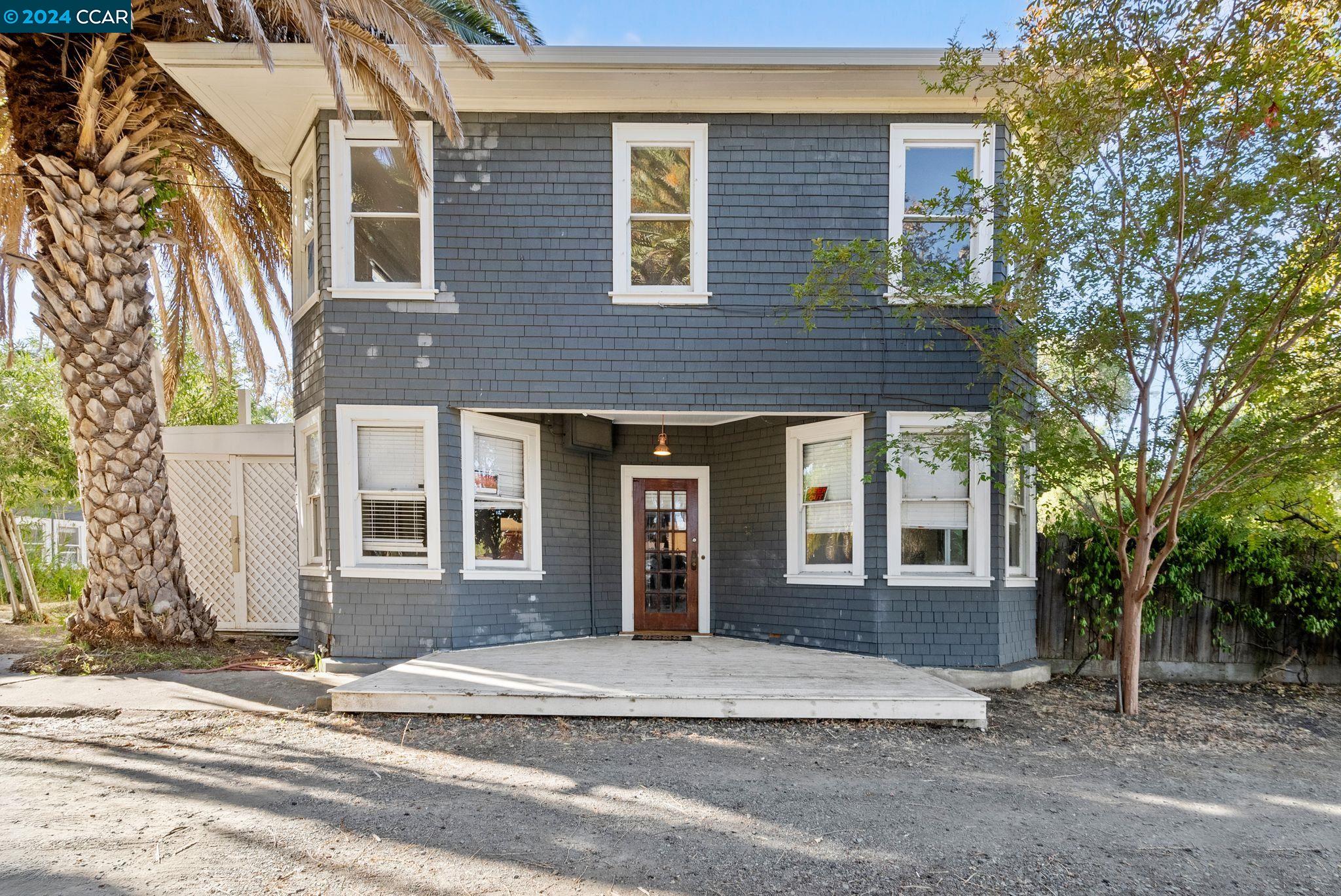 a front view of a house