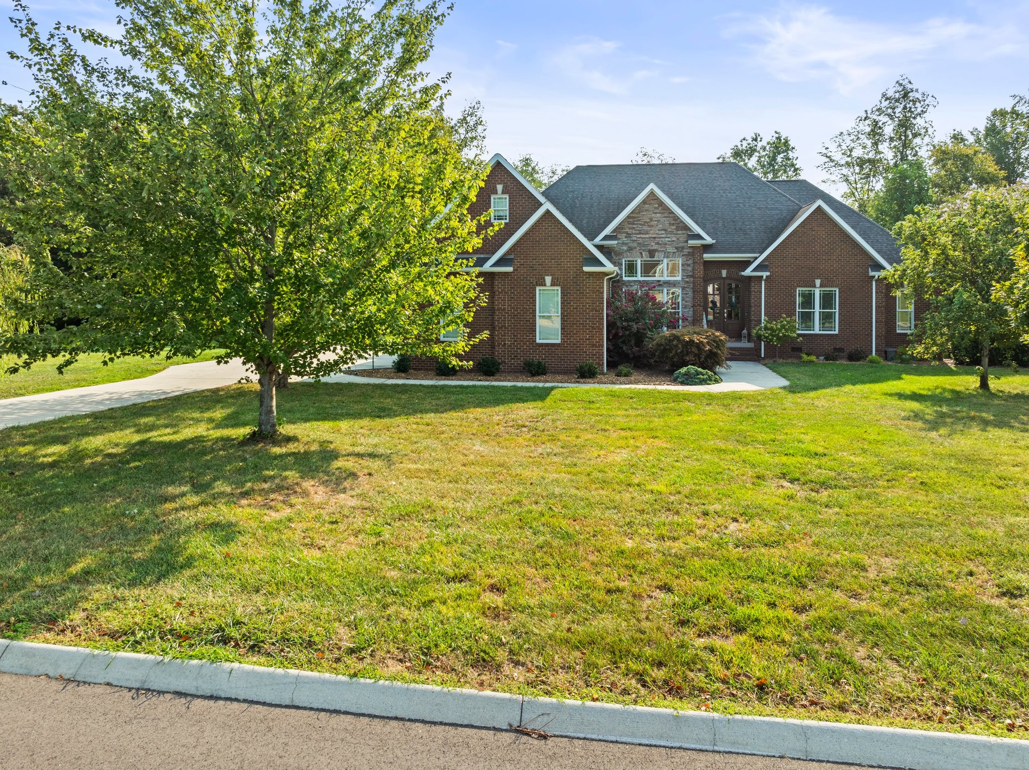 a front view of house with yard