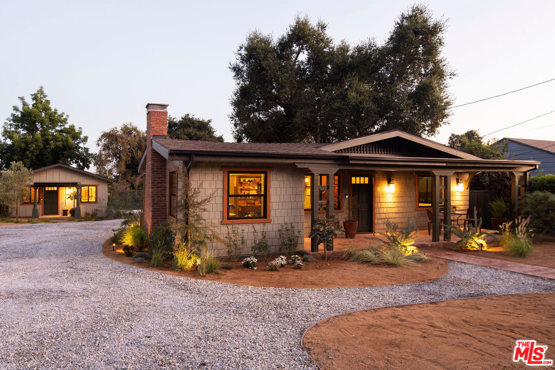 a front view of a house