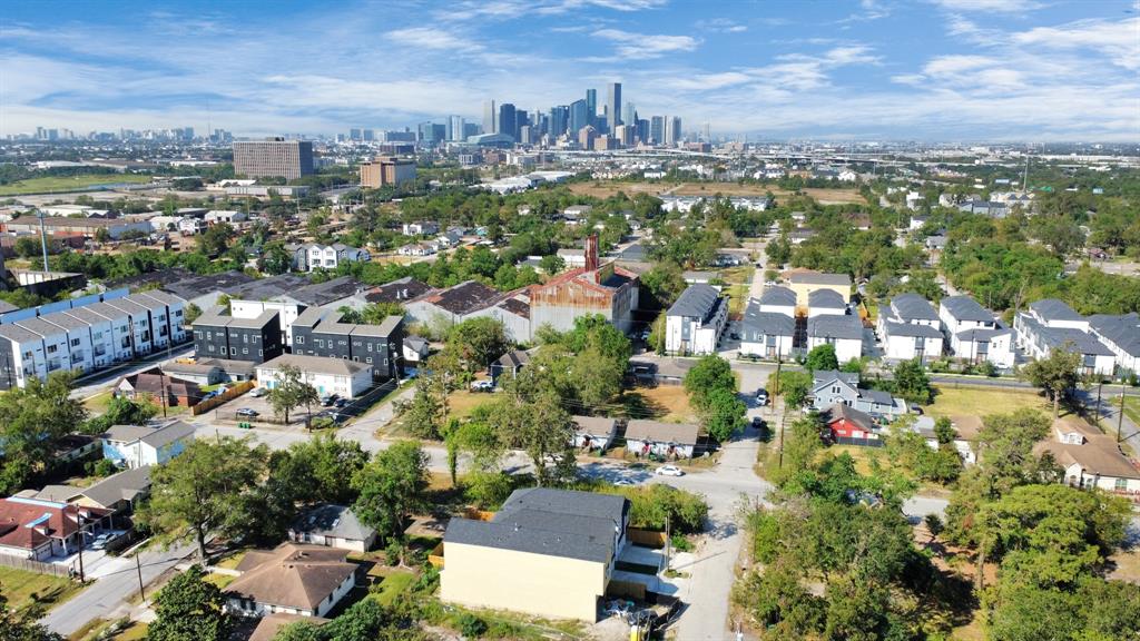 an aerial view of city