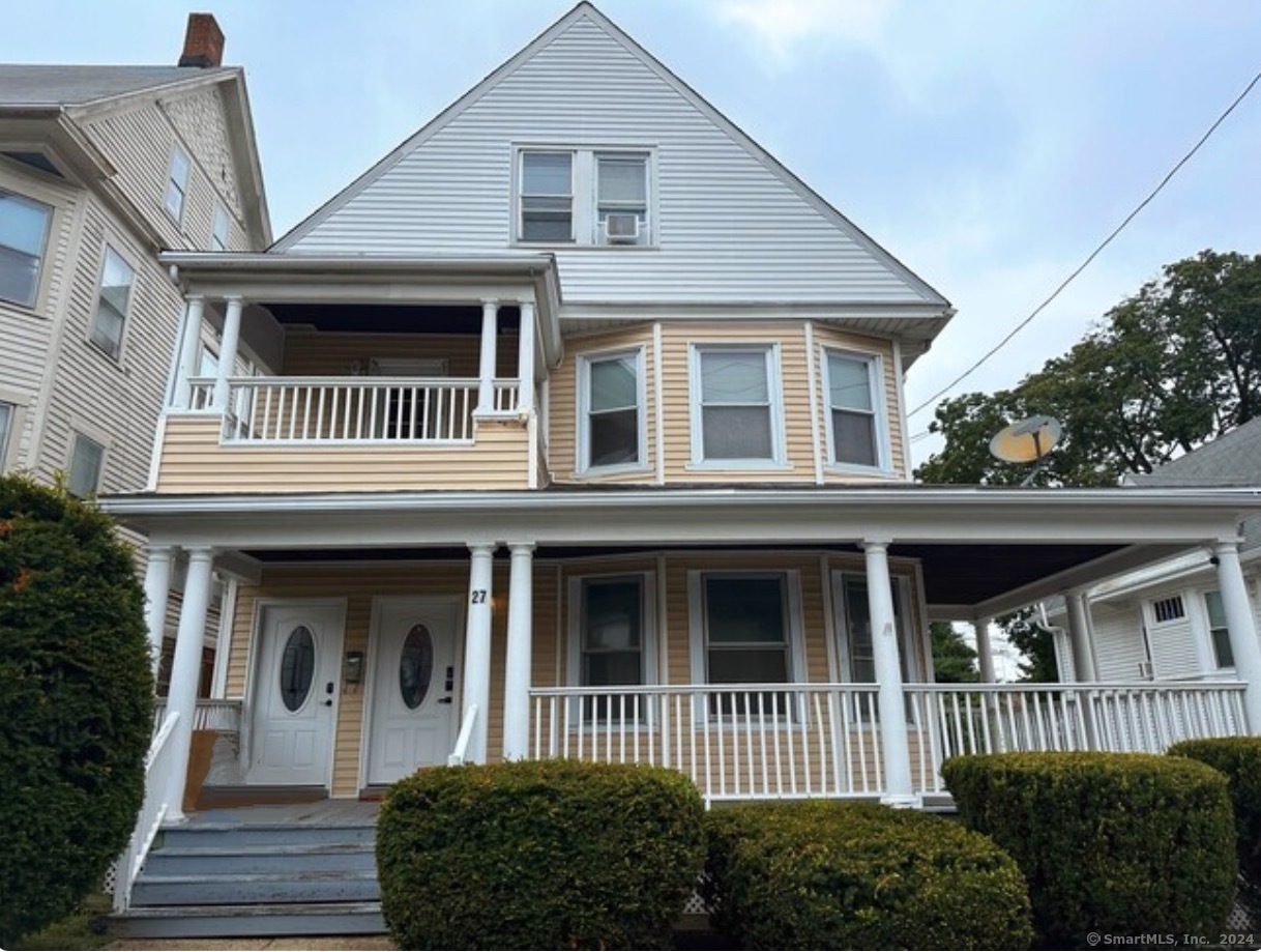 a front view of a house