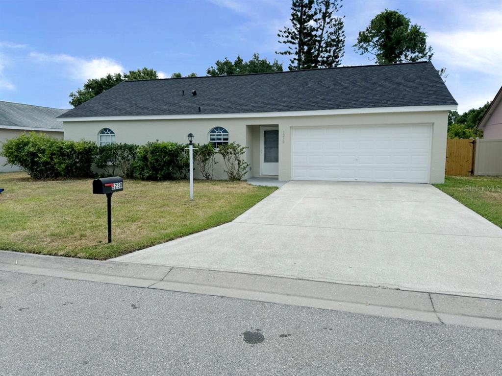 front view of house with a yard