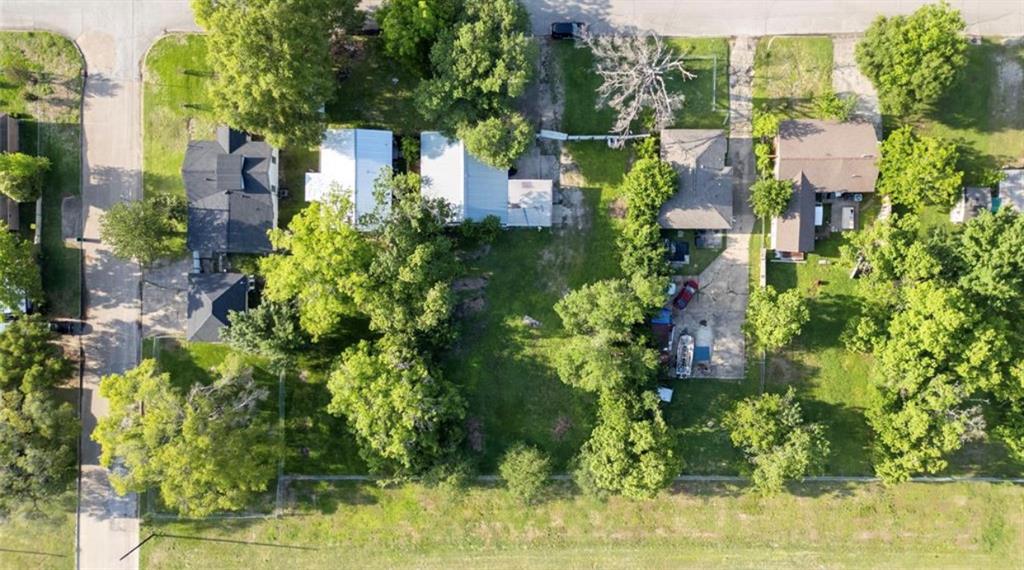 an aerial view of multiple house