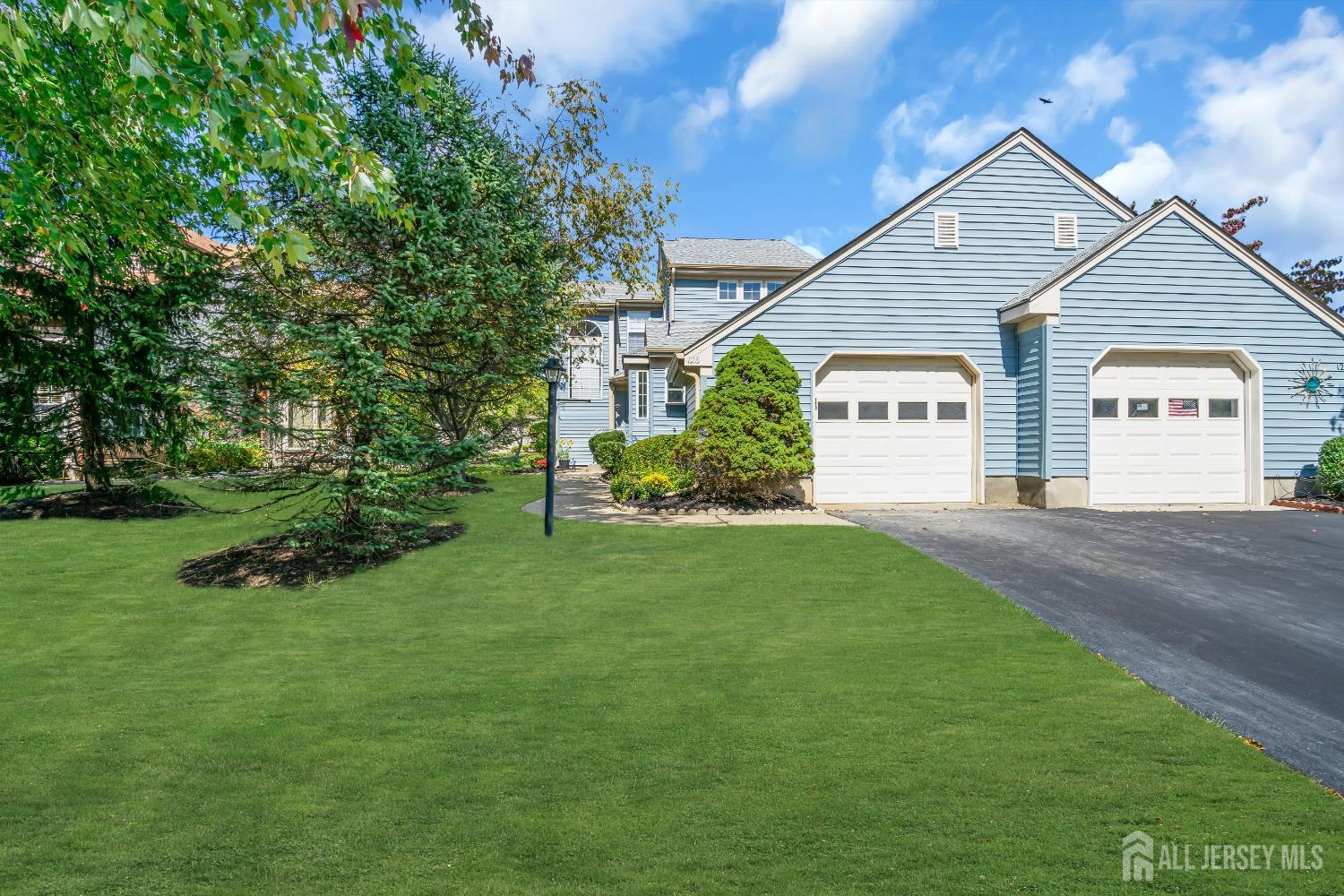 a view of a house with a backyard