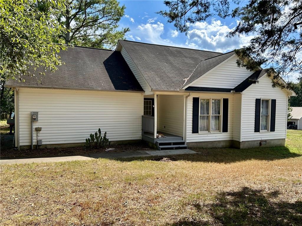 a front view of a house