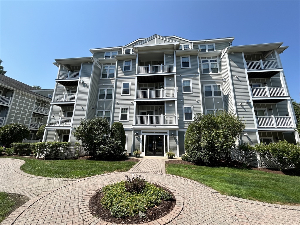 a front view of a building