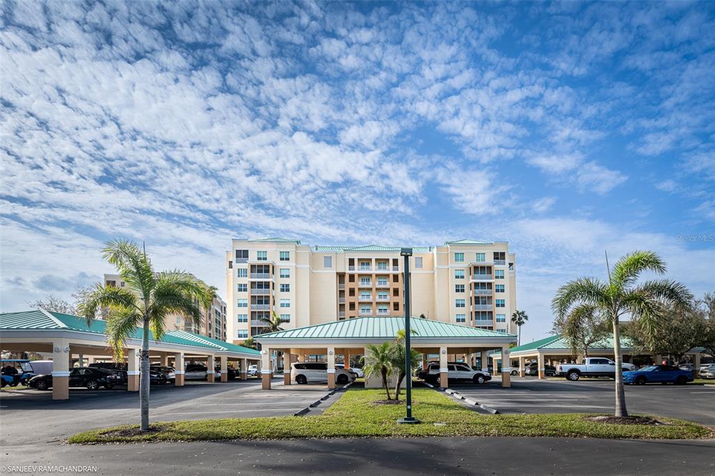 a building with trees in front of it