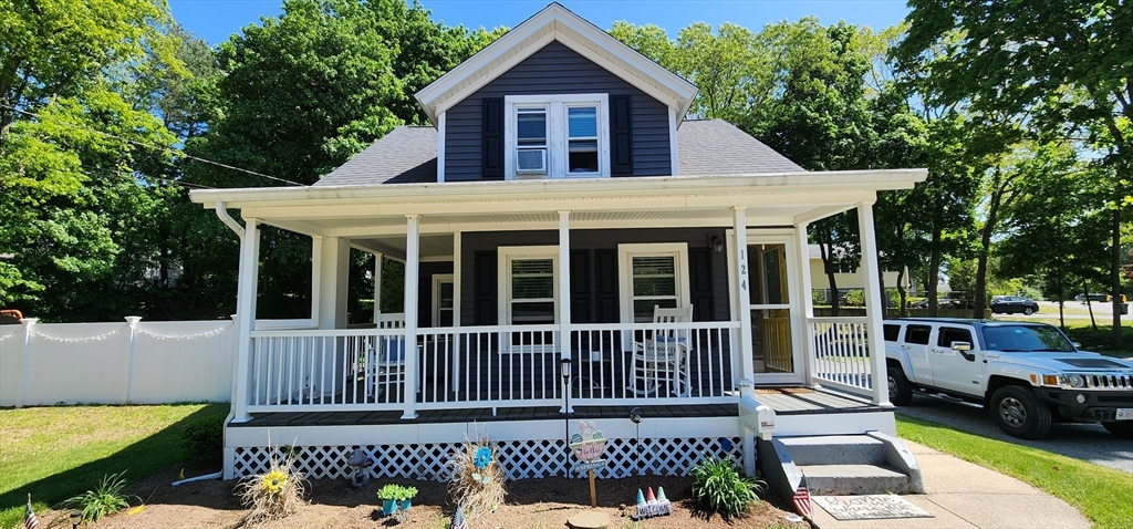 a view of a house with a deck