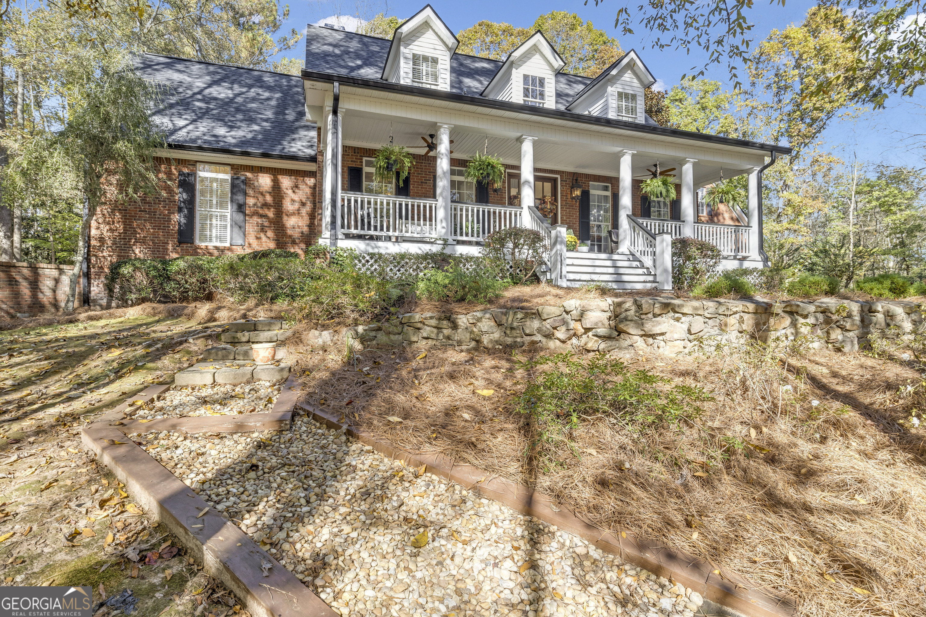 front view of a house with a porch