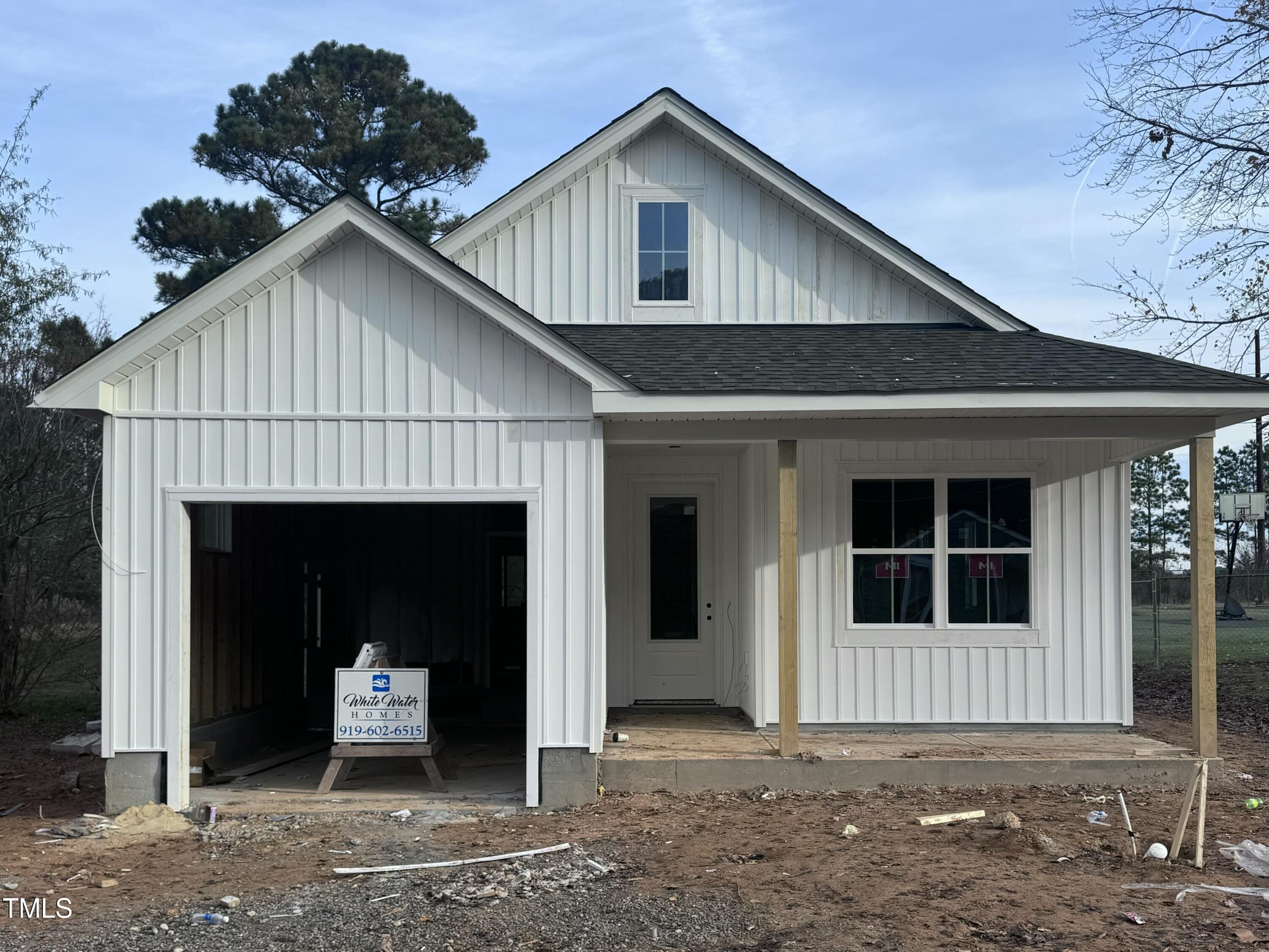 a front view of a house