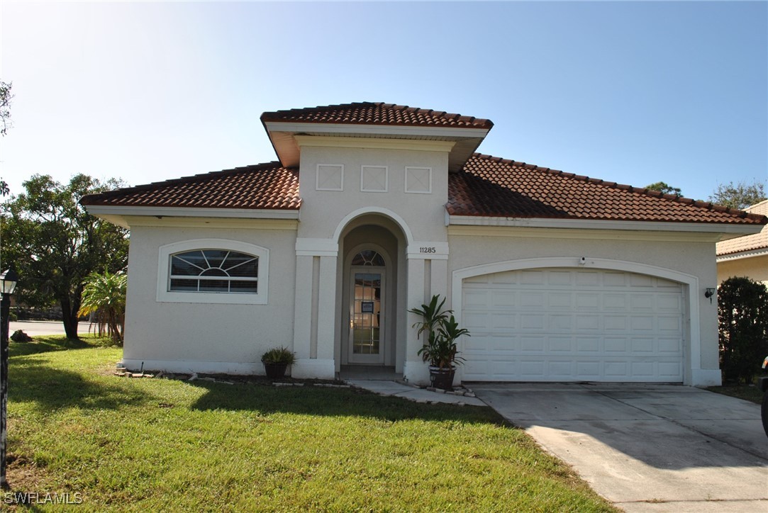 a front view of a house