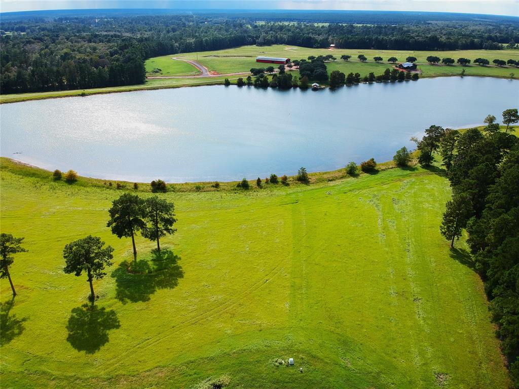 a view of a lake with a houses