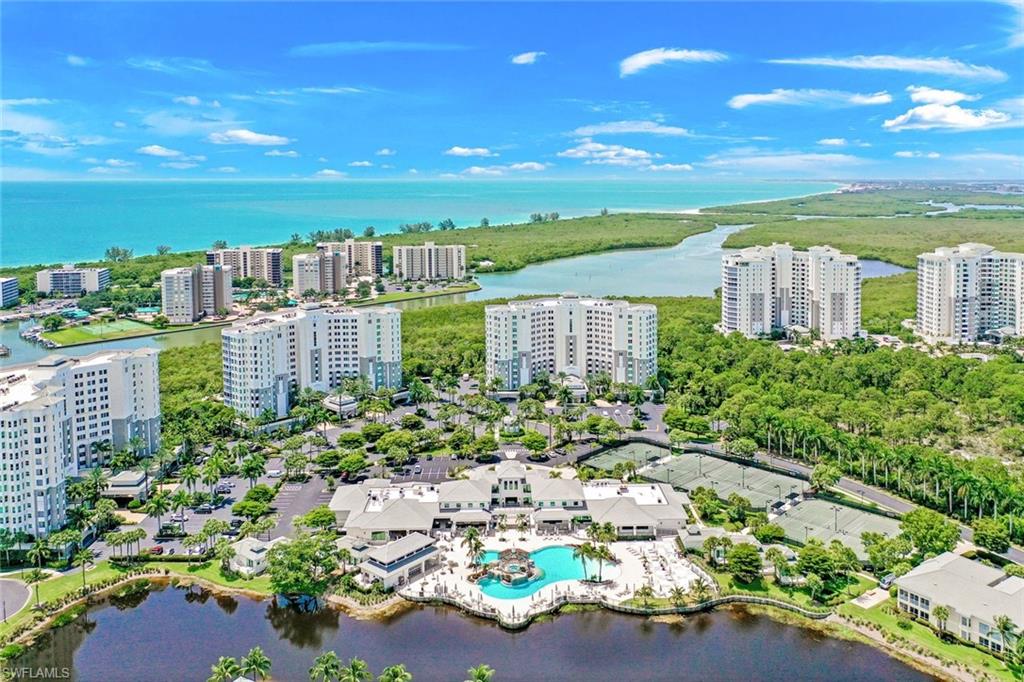 Birds eye view of The Dunes with Gulf view