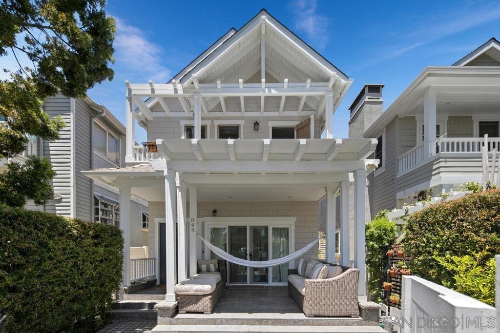 a front view of a house with garage