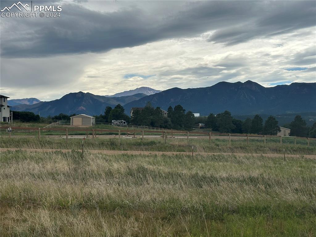 a view of outdoor space and mountain view