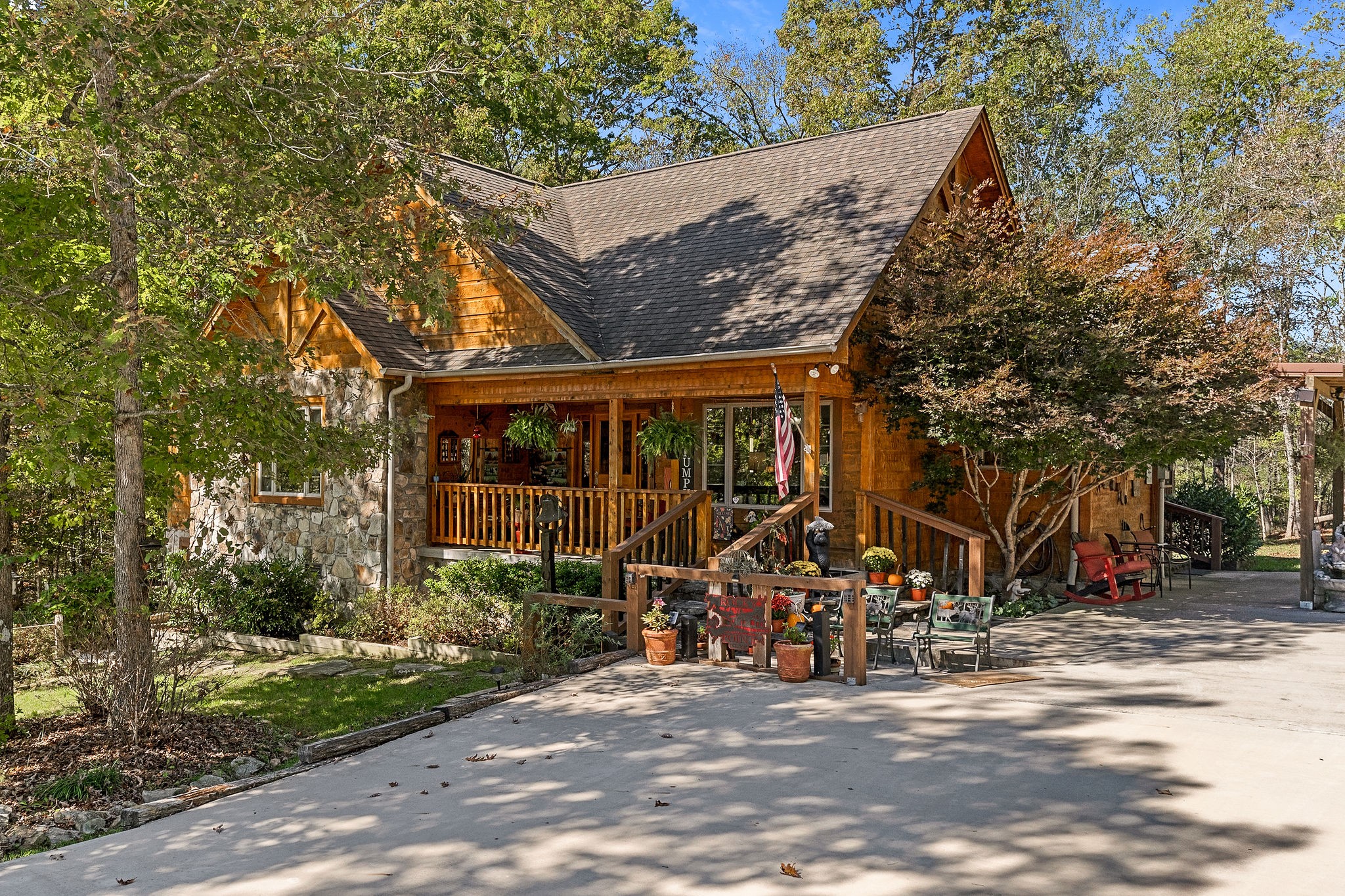 a view of a house with a patio