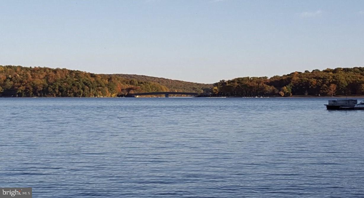 a view of lake and mountain