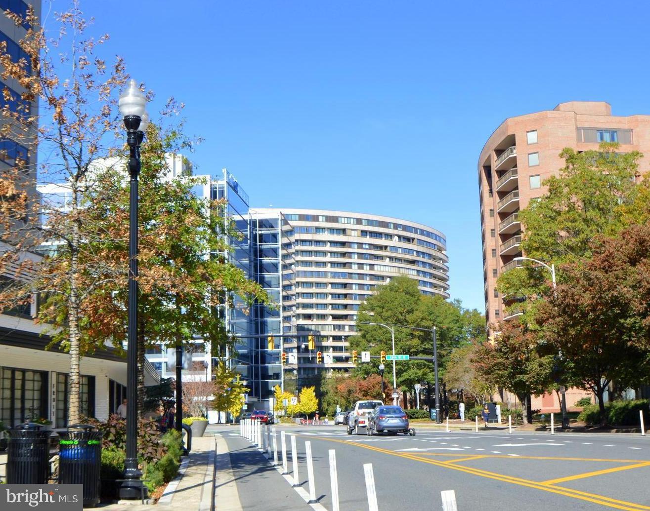 a front view of a building with street view