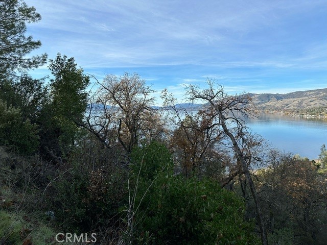 a view of a lake with a city