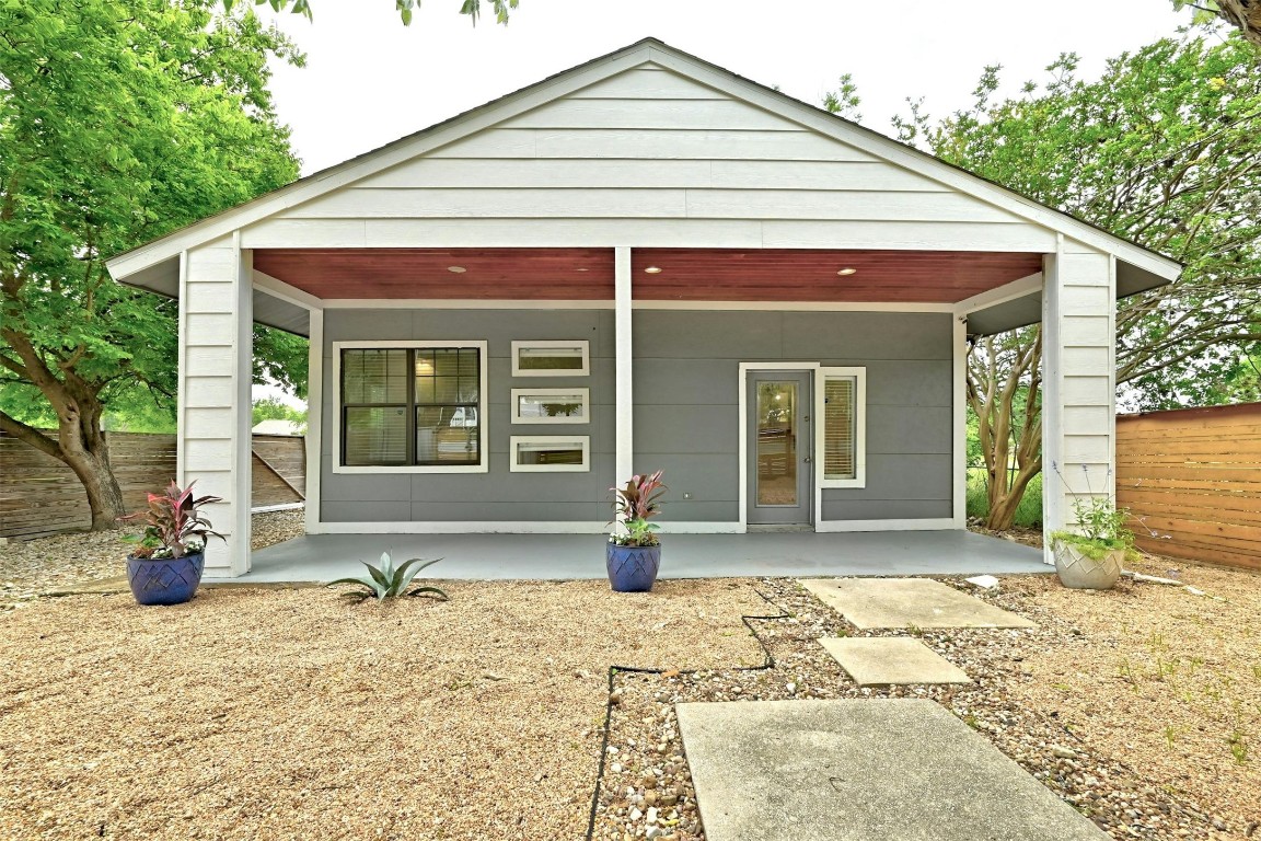 a front view of a house