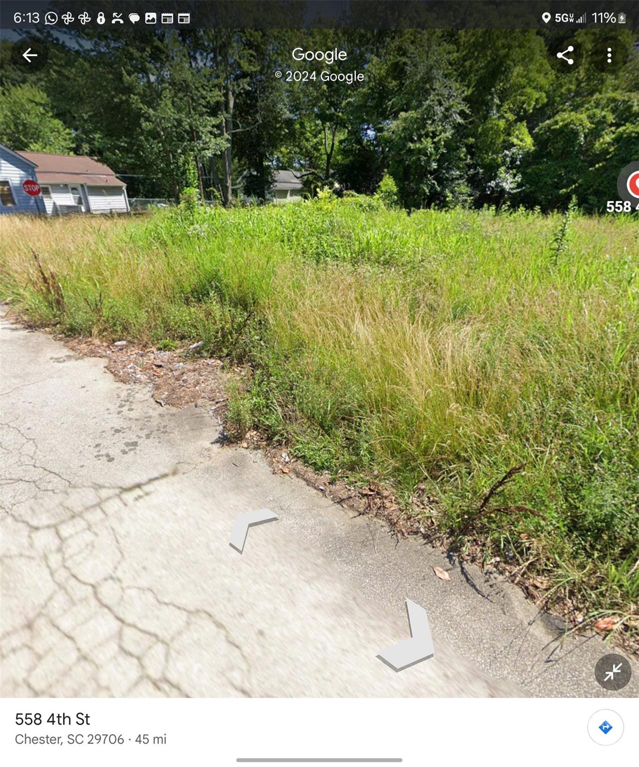 a view of yard with green space