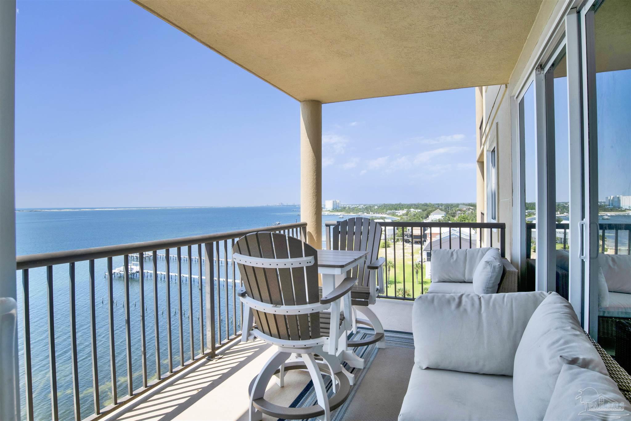 a view of balcony with couch