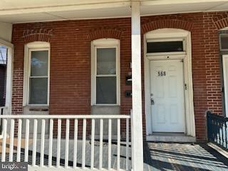 a view of front door of house