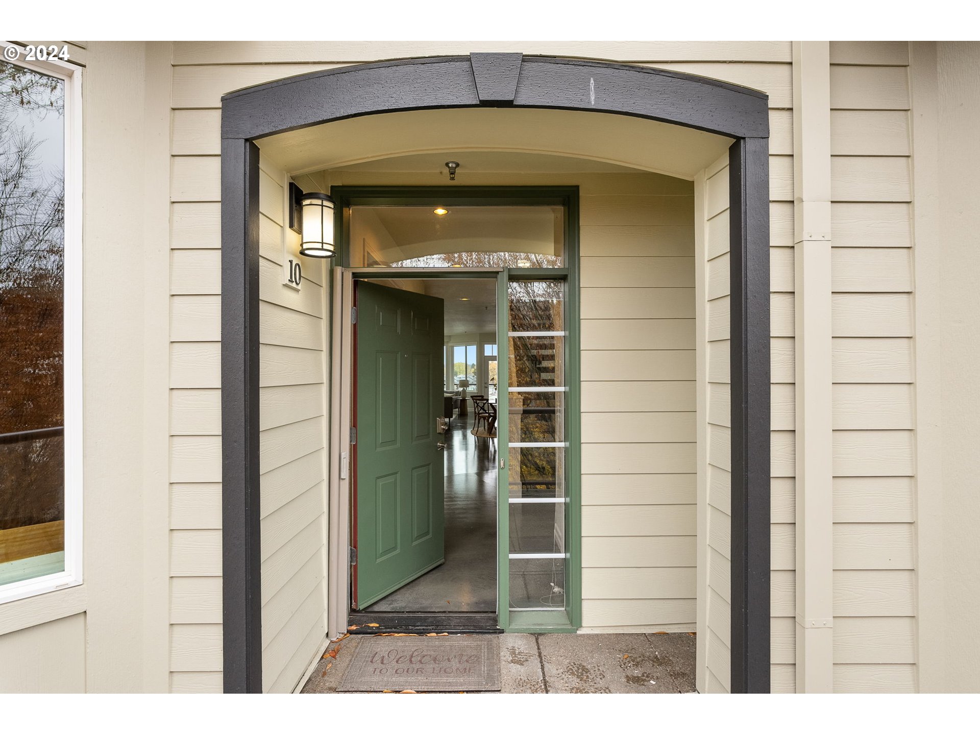 a view of a entryway door of the house