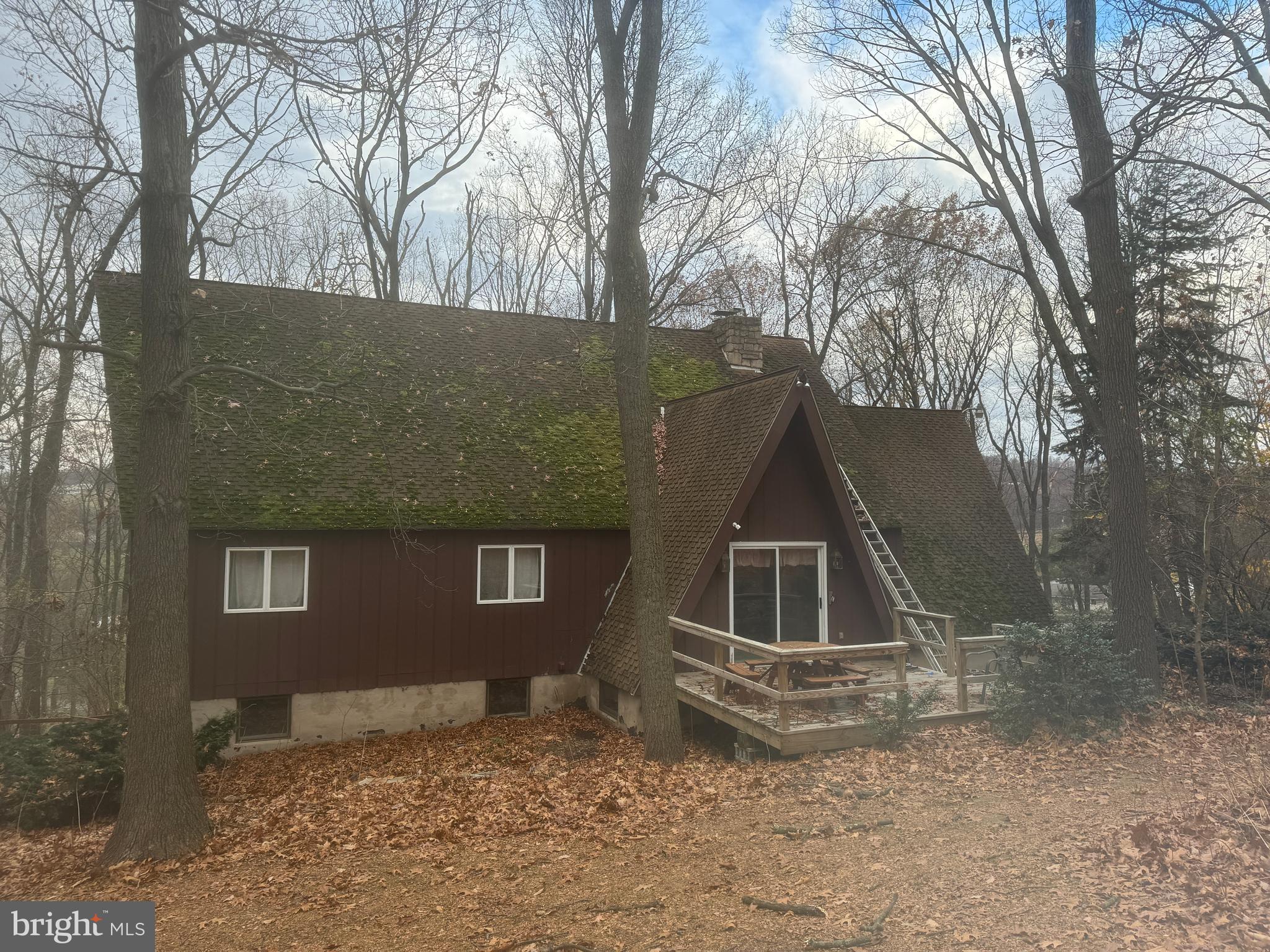 a house with trees in front of it