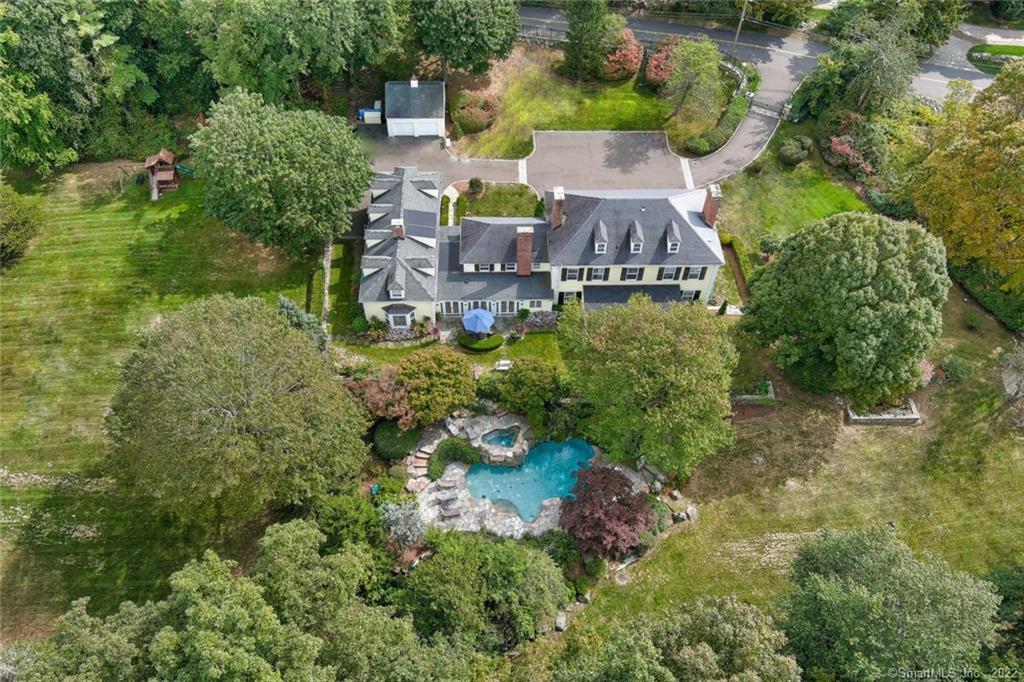 Majestic 5.5 acre estate nestled in the Nod Hill area of Wilton with 5 en-suite Bedrooms, pool with spa and organic vegetable garden.